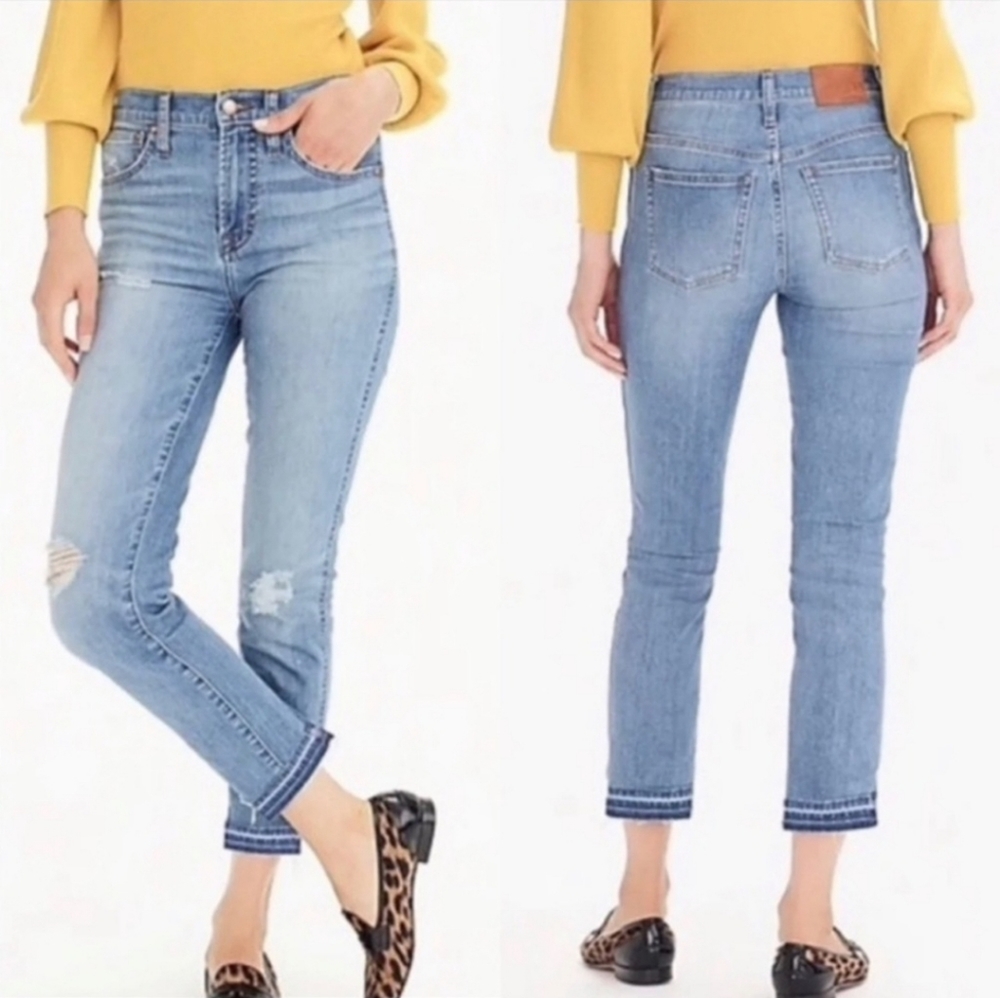 J. Crew Vintage Straight Leg Distressed Jeans Size 26